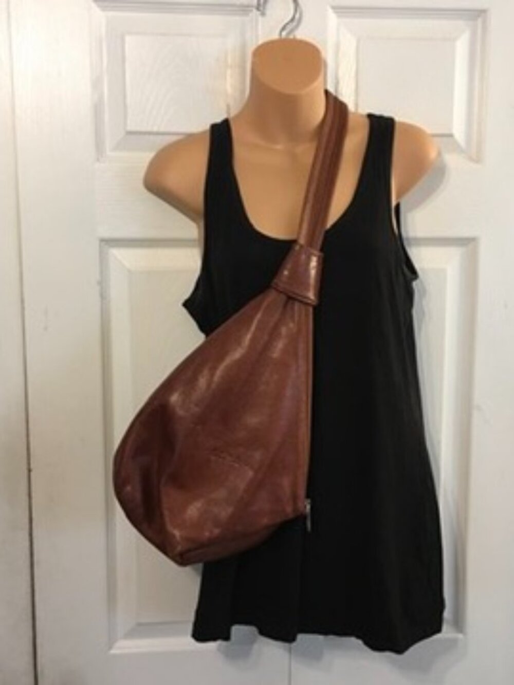 DYMS Natural Pampa Convertible Backpack/Sling Leather bag